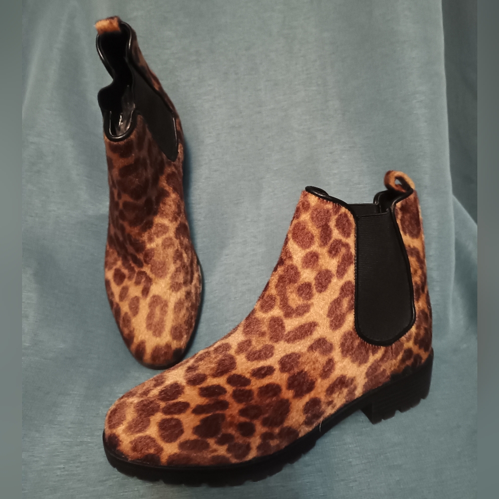 Nine West Leopard Print Ankle Boots